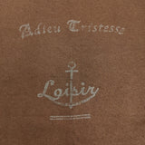LOISIR/ADIEU TRISTESSE リネンコットン ロゴ マリン 半袖Ｔシャツ ブラウン レディース ロワズィール/アデュートリステス【中古】5-0725S♪