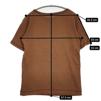 LOISIR/ADIEU TRISTESSE リネンコットン ロゴ マリン 半袖Ｔシャツ ブラウン レディース ロワズィール/アデュートリステス【中古】5-0725S♪