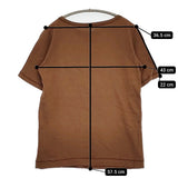 LOISIR/ADIEU TRISTESSE リネンコットン ロゴ マリン 半袖Ｔシャツ ブラウン レディース ロワズィール/アデュートリステス【中古】5-0725S♪