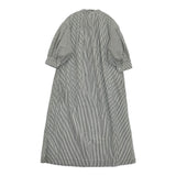 Simplicite タックスリーブシャツワンピース 定価6600円 ストライプ ワンピース 22SS グリーン ホワイト レディース シンプリシテェ【中古】5-0725S♪