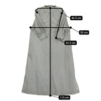 Simplicite タックスリーブシャツワンピース 定価6600円 ストライプ ワンピース 22SS グリーン ホワイト レディース シンプリシテェ【中古】5-0725S♪