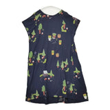 SUPER HAKKA ノースリーブドレス 総柄 ワンピース ネイビー レディース スーパーハッカ【中古】5-1225M∞