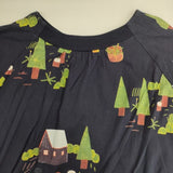 SUPER HAKKA ノースリーブドレス 総柄 ワンピース ネイビー レディース スーパーハッカ【中古】5-1225M∞