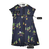 SUPER HAKKA ノースリーブドレス 総柄 ワンピース ネイビー レディース スーパーハッカ【中古】5-1225M∞