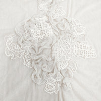 chocolatier par MULTIPLE MARMELADE マルティプルマーマレード チュール レース 刺繍 シルク ストール ベージュ レディース【中古】5-0913G◎