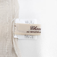 chocolatier par MULTIPLE MARMELADE マルティプルマーマレード チュール レース 刺繍 シルク ストール ベージュ レディース【中古】5-0913G◎