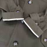 Le Minor Vent d ouest par Le Minor ウールライナーベスト付き コート カーキ レディース ルミノア【中古】5-1027T∞