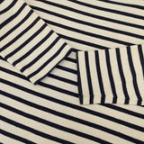 SAINT JAMES ウェッソン ボーダー バスクシャツ 長袖Ｔシャツ カットソー ロンＴ ホワイト ネイビー レディース セントジェームス【中古】5-1109M∞