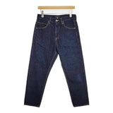 mizuiro-ind コットン バイオストーンケミカルブリーチオーバーダイウォッシュ ジーンズ デニムパンツ ネイビー レディース ミズイロインド【中古】5-1109G∞