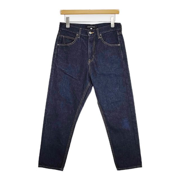 mizuiro-ind コットン バイオストーンケミカルブリーチオーバーダイウォッシュ ジーンズ デニムパンツ ネイビー レディース ミズイロインド【中古】5-1109G∞