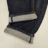 mizuiro-ind コットン バイオストーンケミカルブリーチオーバーダイウォッシュ ジーンズ デニムパンツ ネイビー レディース ミズイロインド【中古】5-1109G∞