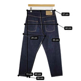 mizuiro-ind コットン バイオストーンケミカルブリーチオーバーダイウォッシュ ジーンズ デニムパンツ ネイビー レディース ミズイロインド【中古】5-1109G∞