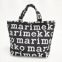 marimekko MARILOGO VERONIKA マリロゴ ヴェロニカ トートバッグ ブラック ホワイト レディース マリメッコ【中古】5-0918G∞