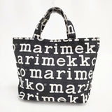 marimekko MARILOGO VERONIKA マリロゴ ヴェロニカ トートバッグ ブラック ホワイト レディース マリメッコ【中古】5-0918G∞