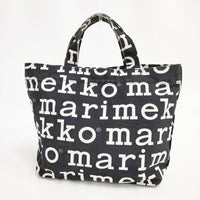 marimekko MARILOGO VERONIKA マリロゴ ヴェロニカ トートバッグ ブラック ホワイト レディース マリメッコ【中古】5-0918G∞
