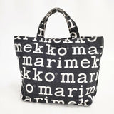 marimekko MARILOGO VERONIKA マリロゴ ヴェロニカ トートバッグ ブラック ホワイト レディース マリメッコ【中古】5-0918G∞