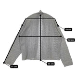 45R/45rpm 5098067 アイスコットンレースのハッピィ 定価35200円 カーディガン グレー レディース フォーティーファイブアールピーエム【中古】5-0812M△
