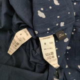 NEERU KUMAR J0407XNK Jurgen Lehl購入 コットン ピンタック インド製 チュニック ネイビー ホワイト レディース ネルークマール【中古】5-0718S♪