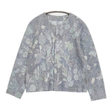 JURGEN LEHL J012UJ051 カットフラワーコットンウール ジャケット 日本製 カーディガン ライトブルー レディース ヨーガンレール【中古】5-0718M♪