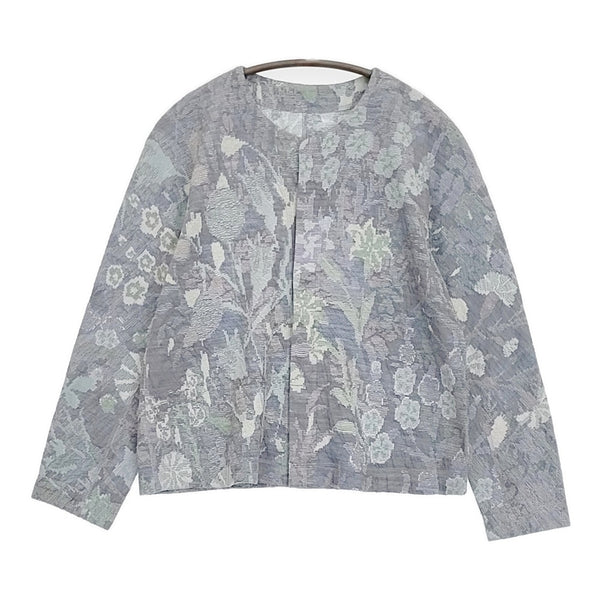 JURGEN LEHL J012UJ051 カットフラワーコットンウール ジャケット 日本製 カーディガン ライトブルー レディース ヨーガンレール【中古】5-0718M♪