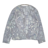 JURGEN LEHL J012UJ051 カットフラワーコットンウール ジャケット 日本製 カーディガン ライトブルー レディース ヨーガンレール【中古】5-0718M♪