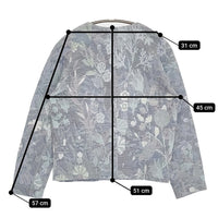 JURGEN LEHL J012UJ051 カットフラワーコットンウール ジャケット 日本製 カーディガン ライトブルー レディース ヨーガンレール【中古】5-0718M♪