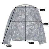 JURGEN LEHL J012UJ051 カットフラワーコットンウール ジャケット 日本製 カーディガン ライトブルー レディース ヨーガンレール【中古】5-0718M♪