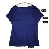 JURGEN LEHL J0143UB481 タコ 刺繍 半袖Ｔシャツ カットソー ブルー レディース ヨーガンレール【中古】5-0725S♪