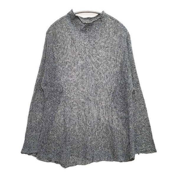 babaghuri J0591KB111 リネンニット 日本製 チュニック ブラック グレー レディース ババグーリ【中古】5-1027M∞
