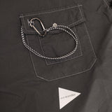and wander 574-3183049 CORDURA typewriter pullover (W) 定価22000円 カラビナ付き 長袖シャツ ブラック レディース アンドワンダー【中古】5-0904M△
