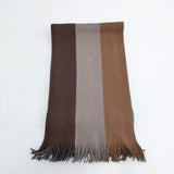 Paul Smith ウール フリンジ ストール マフラー グレー 多色 メンズ ポール・スミス【中古】5-1021T◎