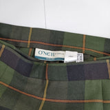 O'NEIL OF DUBLIN DERRY CHAN キルト 巻き 定価25000円 スカート グリーン ブラウン レディース オニールオブダブリン【中古】5-1225T∞