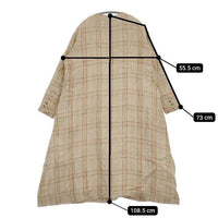 R&D.M.Co- リネン チェック ベルト付き ドレス ワンピース ベージュ