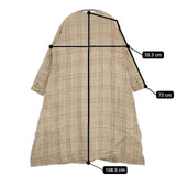 R&D.M.Co- リネン チェック ベルト付き ドレス ワンピース ベージュ レディース オールドマンズテーラー【中古】5-1027M∞