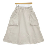 R&D.M.Co- ポリエステルナイロン ガーメントダイポケット ロングスカート ライトベージュ レディース オールドマンズテーラー【中古】5-1109M∞