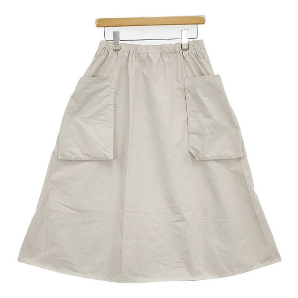 R&D.M.Co- ポリエステルナイロン ガーメントダイポケット ロングスカート ライトベージュ レディース オールドマンズテーラー【中古】5-1109M∞
