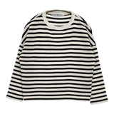 R&D.M.Co- ボーダー コットン セーター ニット ホワイト ブラック レディース オールドマンズテーラー【中古】5-1027M∞