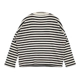 R&D.M.Co- ボーダー コットン セーター ニット ホワイト ブラック レディース オールドマンズテーラー【中古】5-1027M∞