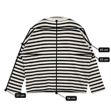 R&D.M.Co- ボーダー コットン セーター ニット ホワイト ブラック レディース オールドマンズテーラー【中古】5-1027M∞