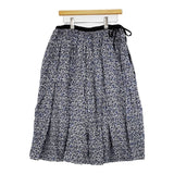 R&D.M.Co- OLD BLUE オールドブルー ギャザー 花柄 ロングスカート ブルー ホワイト レディース オールドマンズテーラー【中古】5-1214M∞