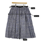 R&D.M.Co- OLD BLUE オールドブルー ギャザー 花柄 ロングスカート ブルー ホワイト レディース オールドマンズテーラー【中古】5-1214M∞