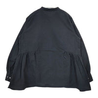 KURASHI&Trips 洗いざらしで着られるサイドギャザー ブラウス シャツ ブラック レディース クラシアンドトリップス/北欧、暮らしの道具店【中古】5-0824M∞