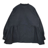 KURASHI&Trips 洗いざらしで着られるサイドギャザー ブラウス シャツ ブラック レディース クラシアンドトリップス/北欧、暮らしの道具店【中古】5-0824M∞