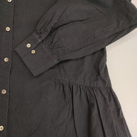 KURASHI&Trips 洗いざらしで着られるサイドギャザー ブラウス シャツ ブラック レディース クラシアンドトリップス/北欧、暮らしの道具店【中古】5-0824M∞