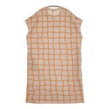 M&KYOKO 佐藤繊維 ニット ピクニック柄ボックスワンピース 定価39600円 ワンピース 24SS オレンジ レディース エムアンドキョウコ【中古】5-0725S♪