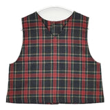 nest Robe ウールタータンチェック2WAYベスト 01224-1291 ベスト レッド グレー レディース ネストローブ【中古】5-1225T∞