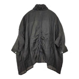 SUNAOKUWAHARA SK152-FJ037 リネン シャーリング シアー 長袖 ワイド ブラウス シャツ ブラック レディース スナオクワハラ【中古】5-0904M△
