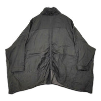 SUNAOKUWAHARA SK152-FJ037 リネン シャーリング シアー 長袖 ワイド ブラウス シャツ ブラック レディース スナオクワハラ【中古】5-0904M△