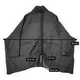 SUNAOKUWAHARA SK152-FJ037 リネン シャーリング シアー 長袖 ワイド ブラウス シャツ ブラック レディース スナオクワハラ【中古】5-0904M△