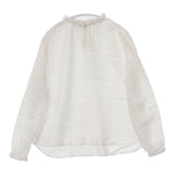 LOISIR カットオフ リネン ブラウス シャツ ホワイト レディース ロワズィール【中古】5-0824M∞